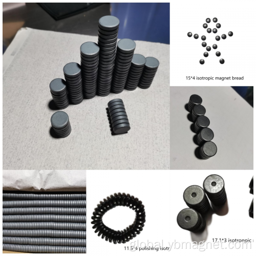 Ferrite magnets for shower curtain